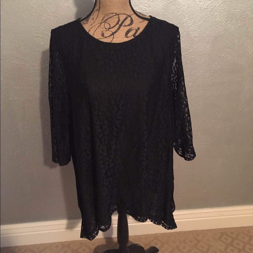 Black lace tunic from Chico’s
